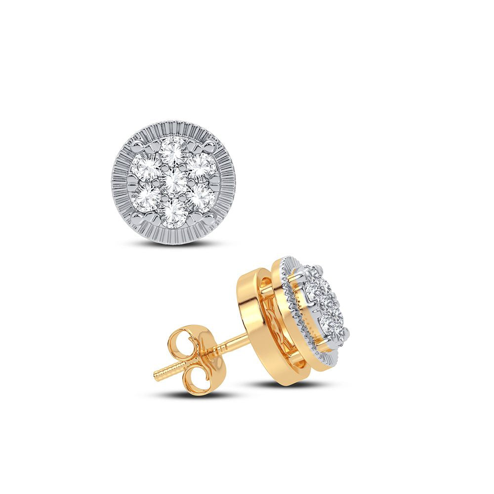 Timeless 14k Yellow Gold 0.25CT Lab Diamond Earring Pair