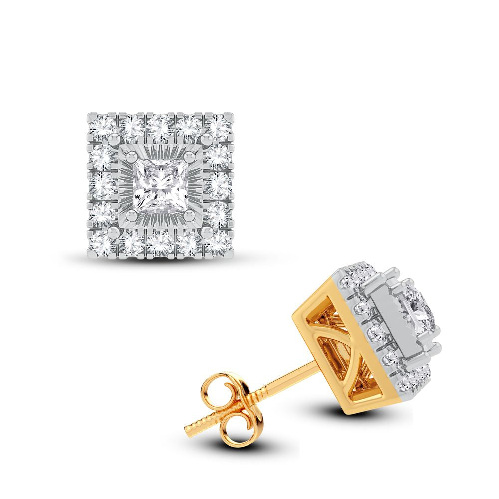 Chic 14k Gold 0.40CT Lab Diamond Earring Ensemble
