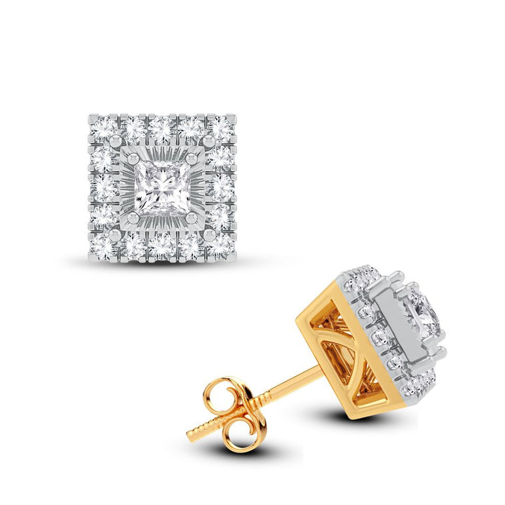 Chic 14k Gold 0.40CT Lab Diamond Earring Ensemble