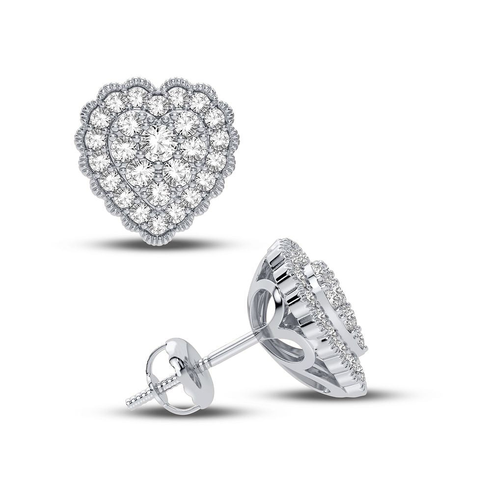 Chic 0.50CT Lab Diamond White Gold Womens Earrings