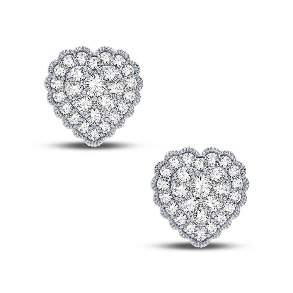 Chic 0.50CT Lab Diamond White Gold Womens Earrings