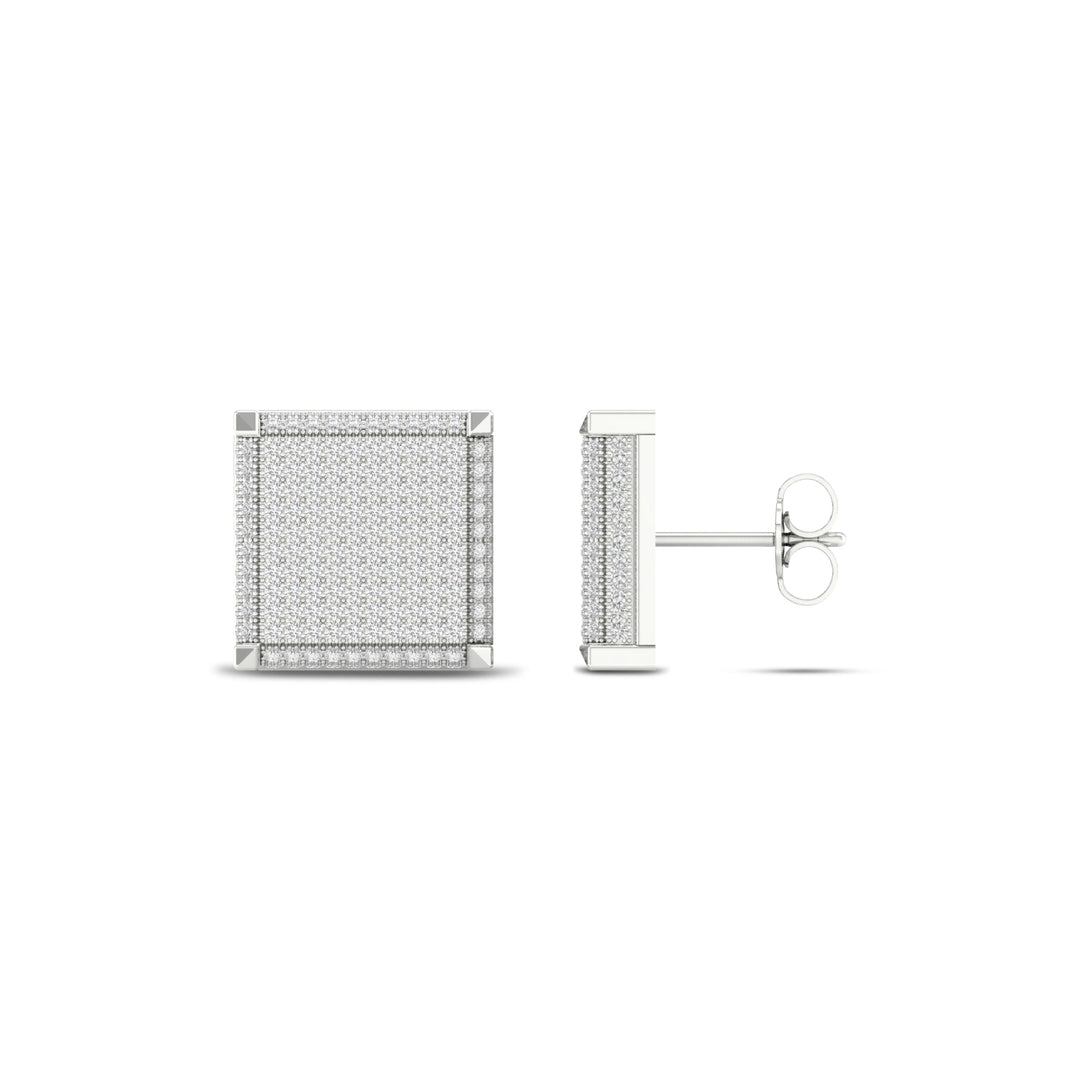 Chic 1CT Lab Diamond Earrings in 10k White Gold