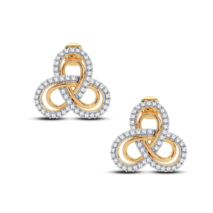 14k Yellow Gold Lab-Grown Diamond Stud Earrings (0.42CT)