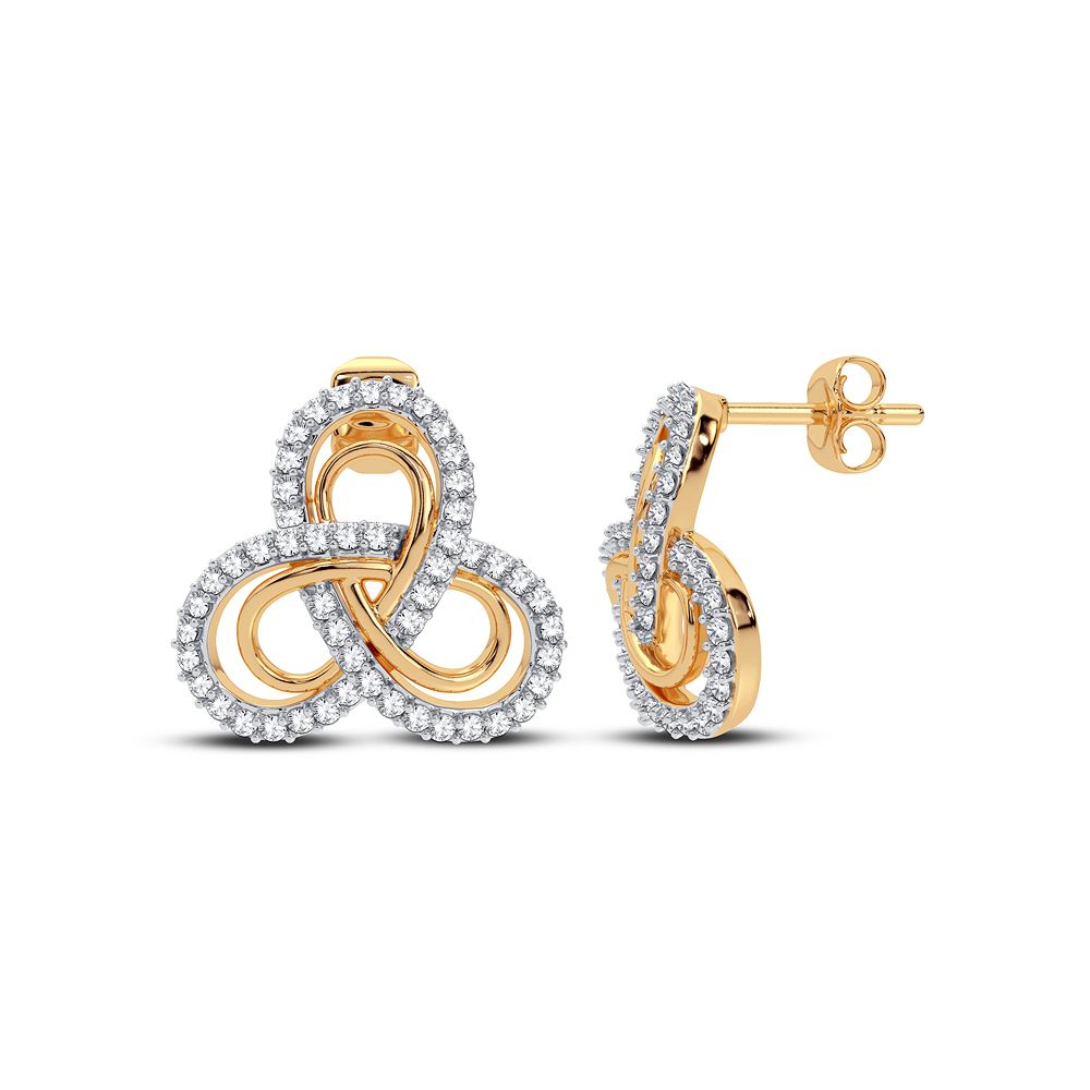 14k Yellow Gold Lab-Grown Diamond Stud Earrings (0.42CT)