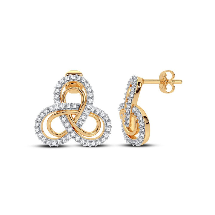 14k Yellow Gold Lab-Grown Diamond Stud Earrings (0.42CT)