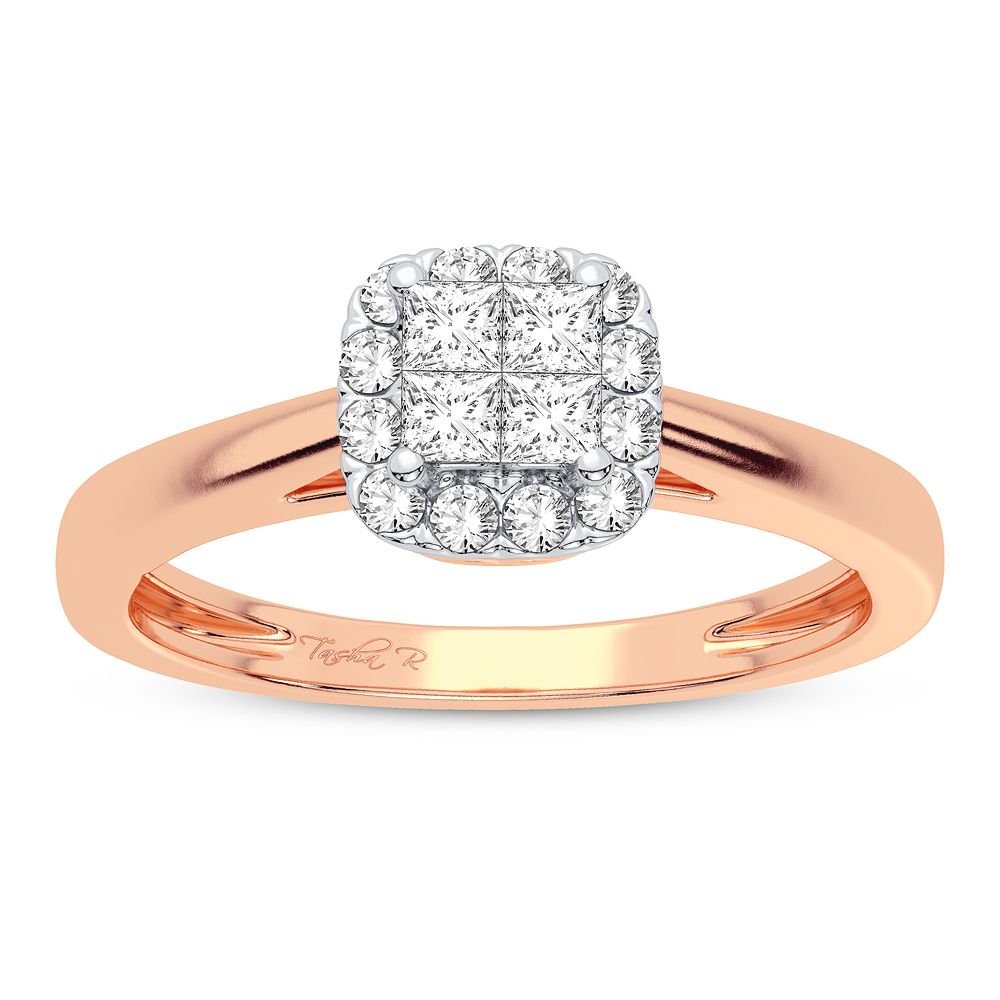 Romantic 10k Rose Gold Lab Diamond Engagement Ring (0.25CT)