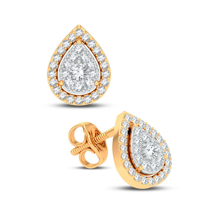 14k Yellow Gold Lab Diamond Stud Earrings (0.25 CT)