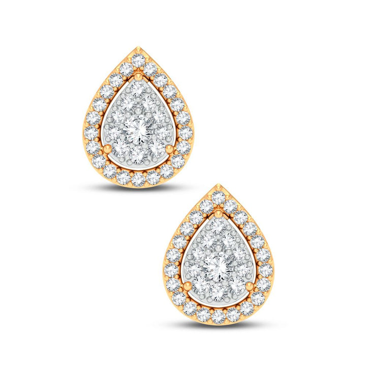 14k Yellow Gold Lab Diamond Stud Earrings (0.25 CT)