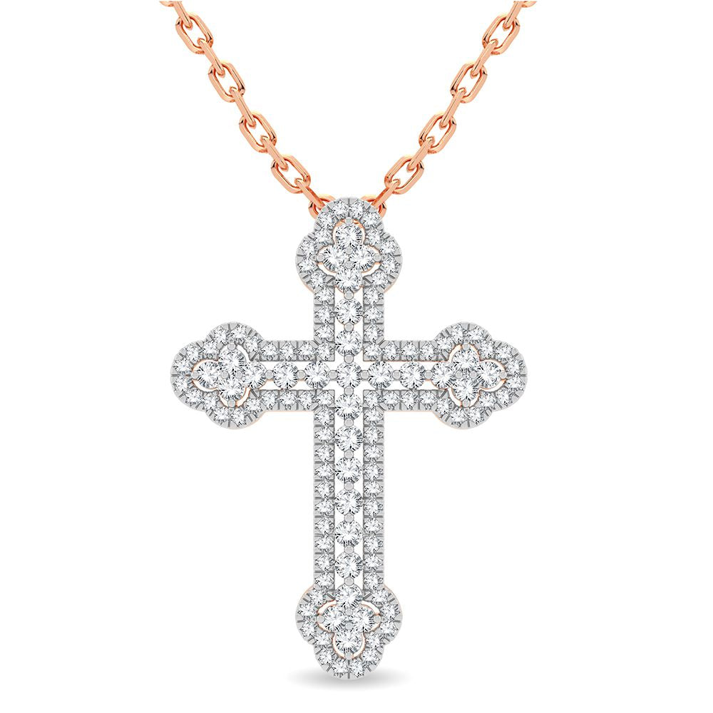 Romantic Rose Gold Lab Diamond Pendant: Timeless Elegance