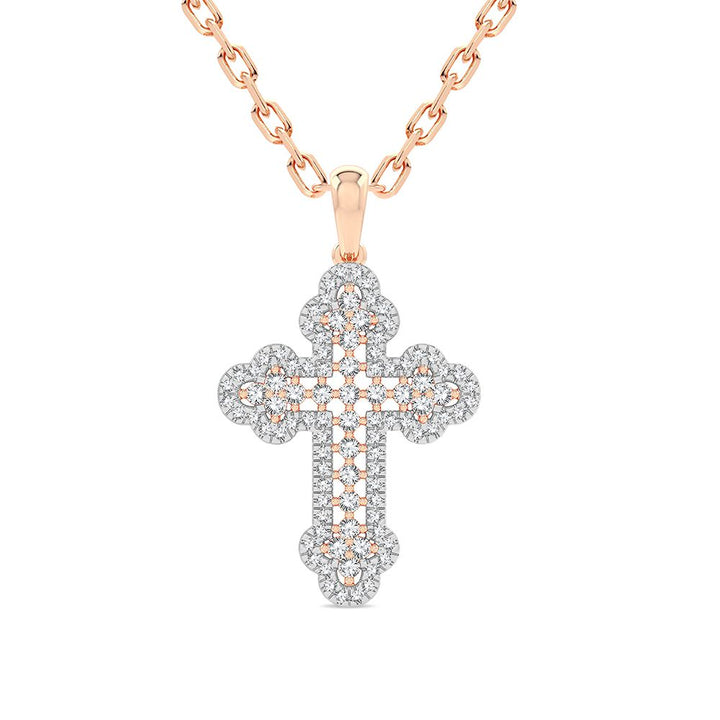 Delicate 14k Rose Gold 0.50CT Lab Diamond Pendant