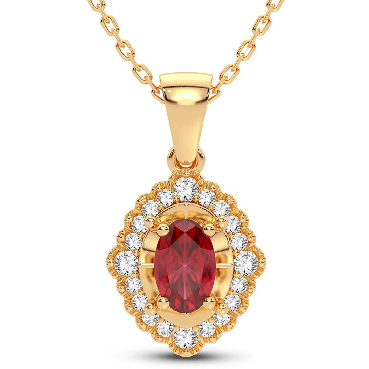 14K Yellow Gold Lab Diamond Pendant: Timeless Elegance