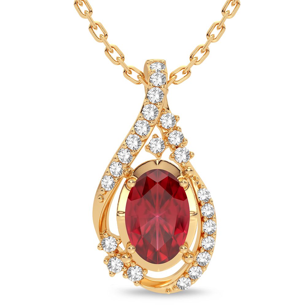 14K Yellow Gold Lab Diamond Pendant: Timeless Elegance