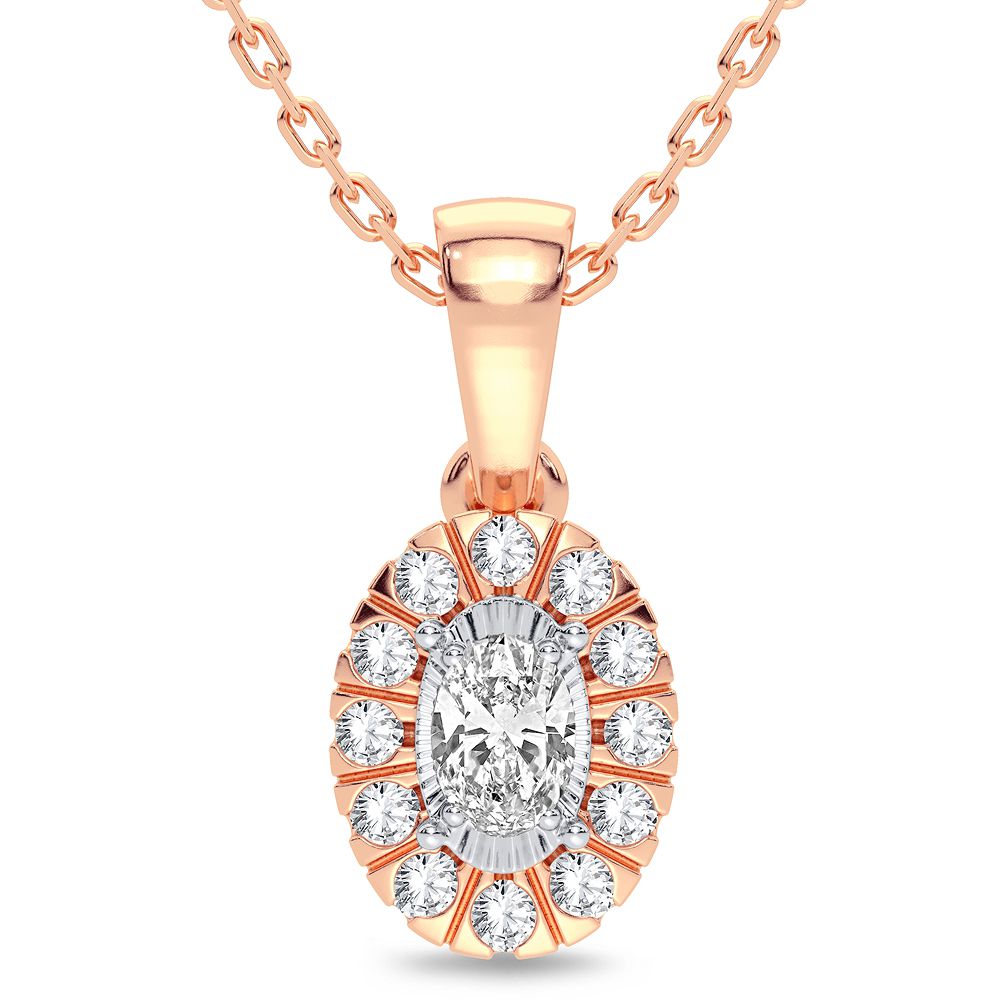 Romantic Rose Gold Lab Diamond Pendant: Timeless Elegance