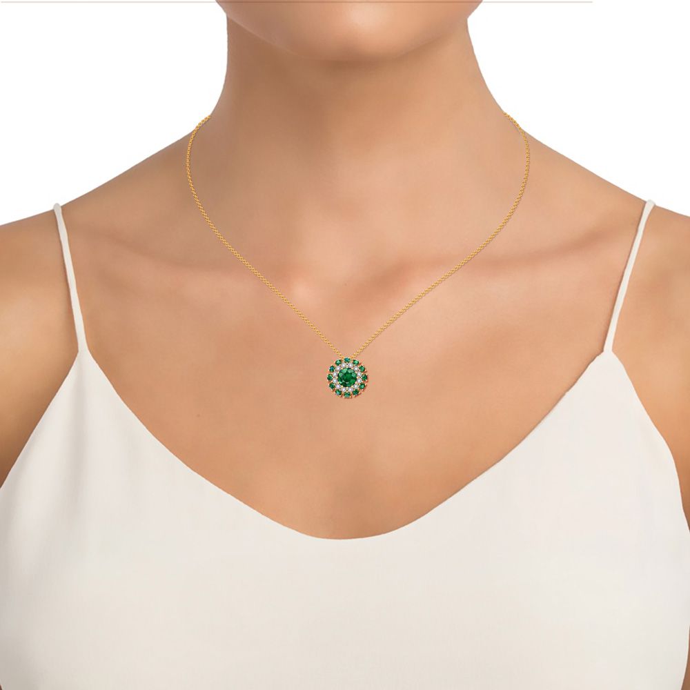 Timeless 14K Yellow Gold Lab Diamond Pendant for Her