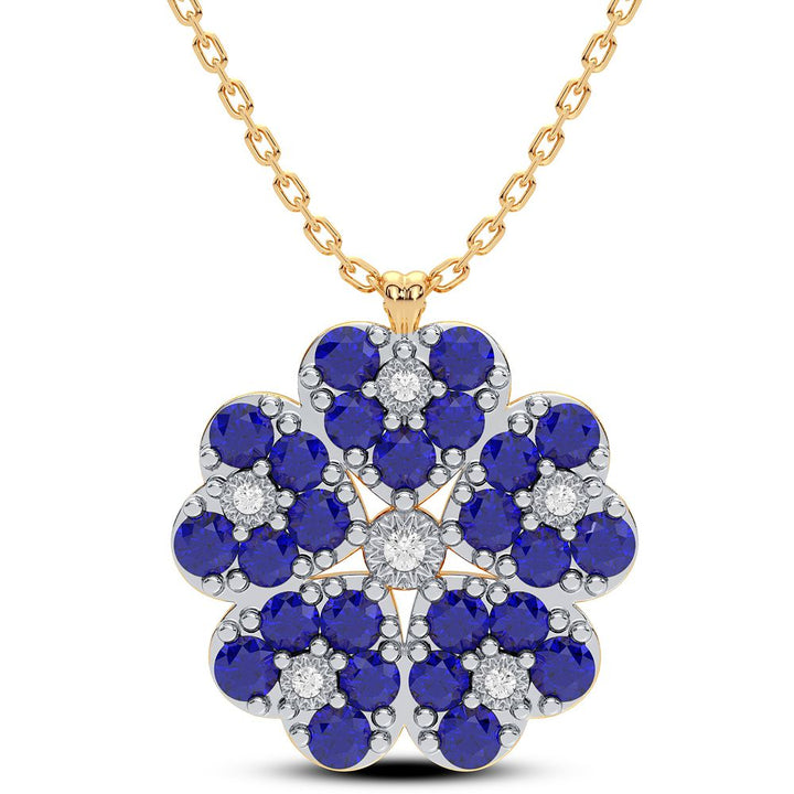 Elegant 14K Yellow Gold Petite Lab Diamond Pendant