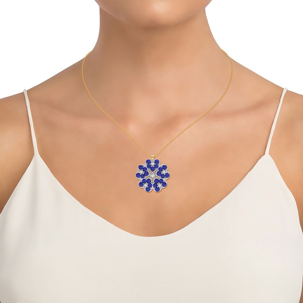 Elegant 14K Yellow Gold Petite Lab Diamond Pendant