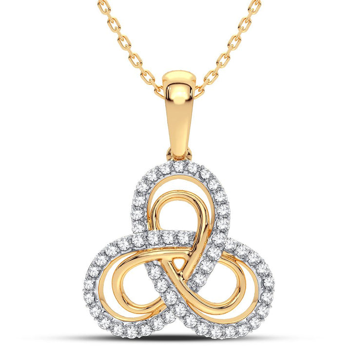 14k Yellow Gold Lab Diamond Womens Pendant Charm
