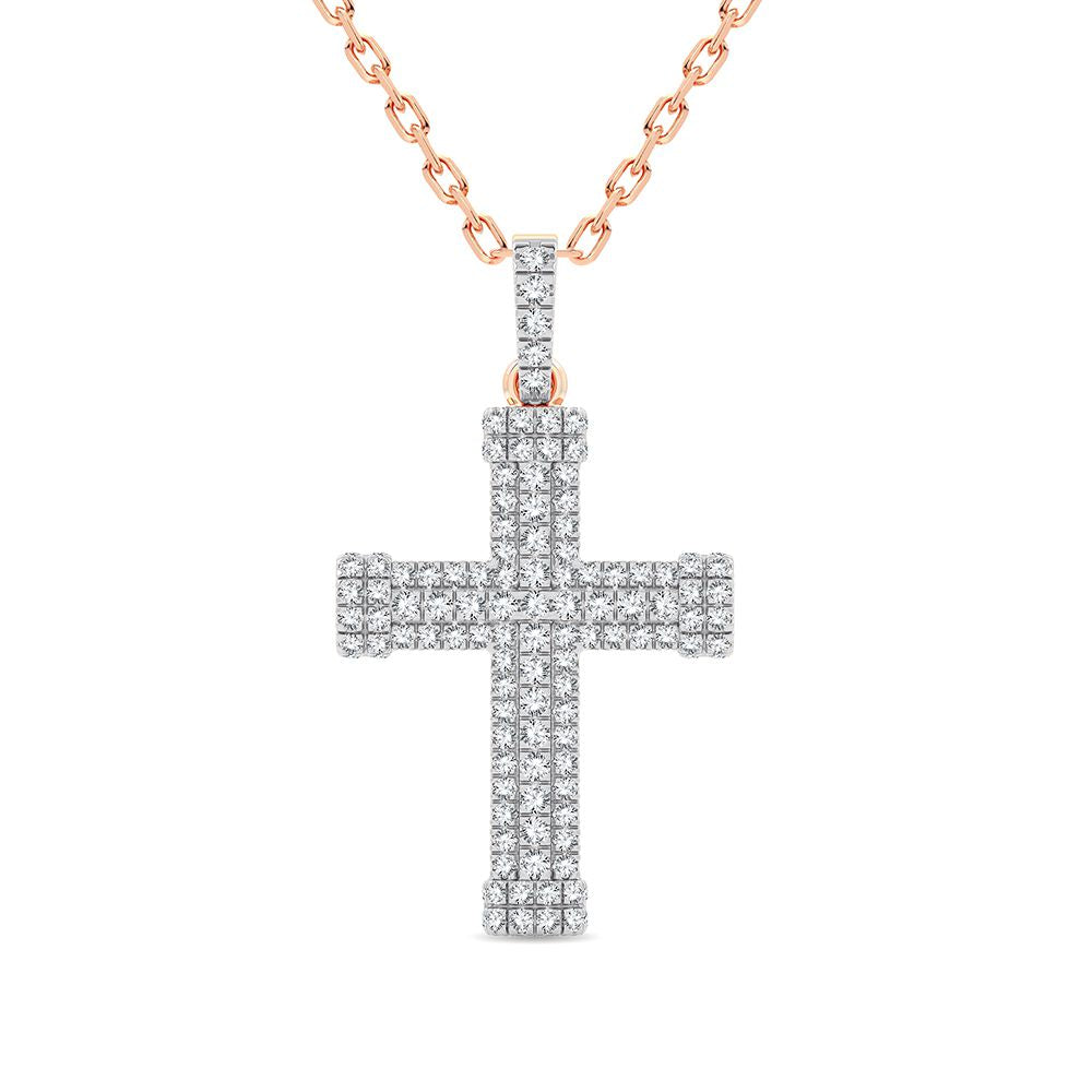 Delicate 14k Rose Gold 0.50CT Lab Diamond Pendant