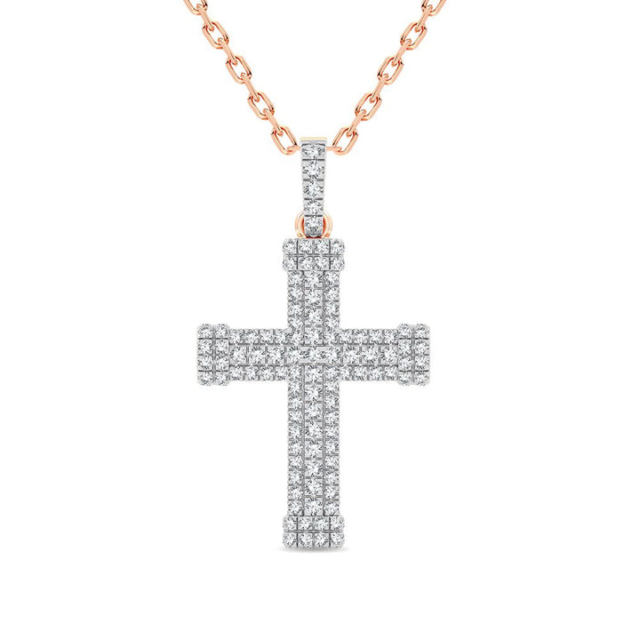 Delicate 14k Rose Gold 0.50CT Lab Diamond Pendant