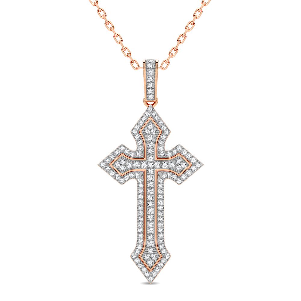 Delicate 14k Rose Gold 0.50CT Lab Diamond Pendant
