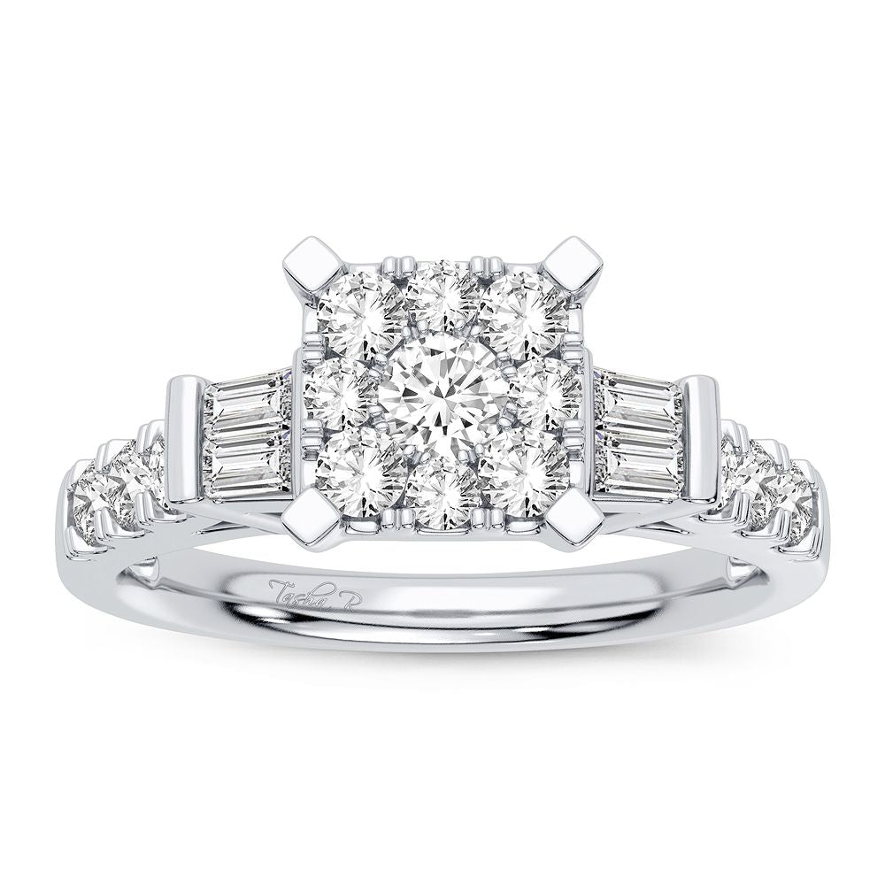 Timeless 10k White Gold Lab Diamond Engagement Ring (0.78CT)