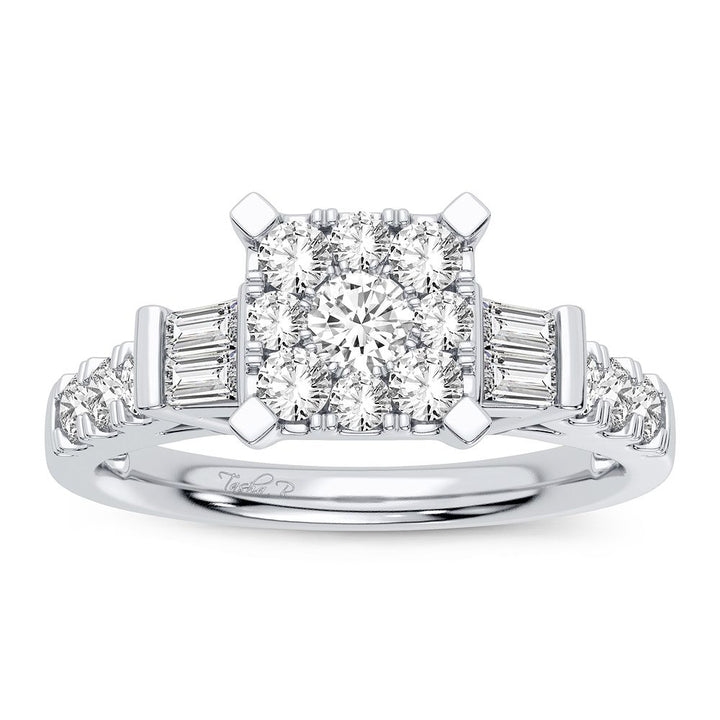 Timeless 10k White Gold Lab Diamond Engagement Ring (0.78CT)