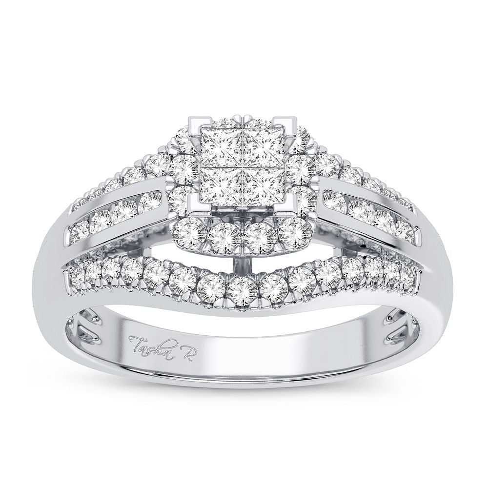 10k White Gold 0.50CT Lab Diamond Engagement Ring