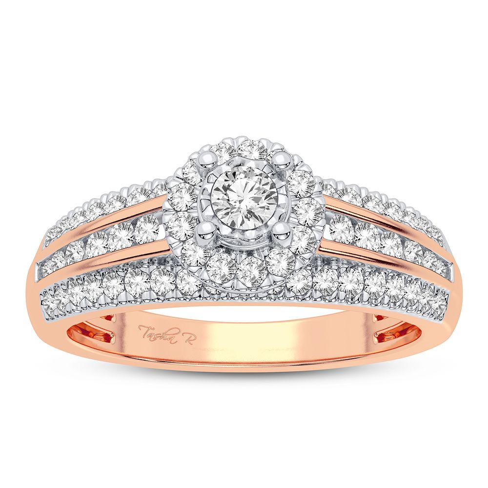 Delicate 14k Rose Gold 0.50CT Lab Diamond Ring