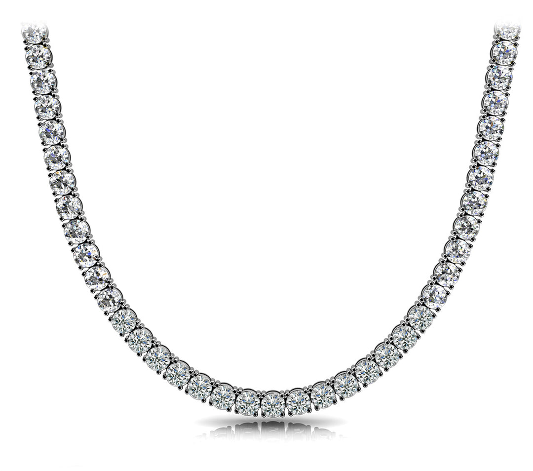 Platinum Diamond Riviera Statement Necklace