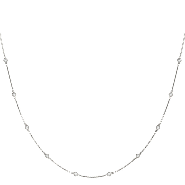 14K White Gold 1 ct Diamond Fashion Necklace