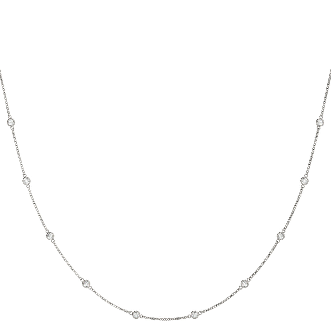 14K White Gold 1 ct Diamond Fashion Necklace