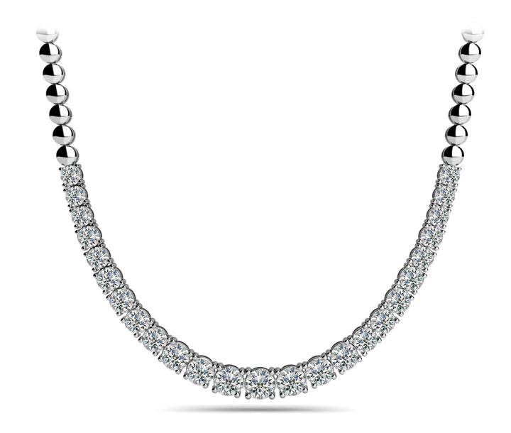 Platinum 2ctw Round Diamond Graduated Necklace