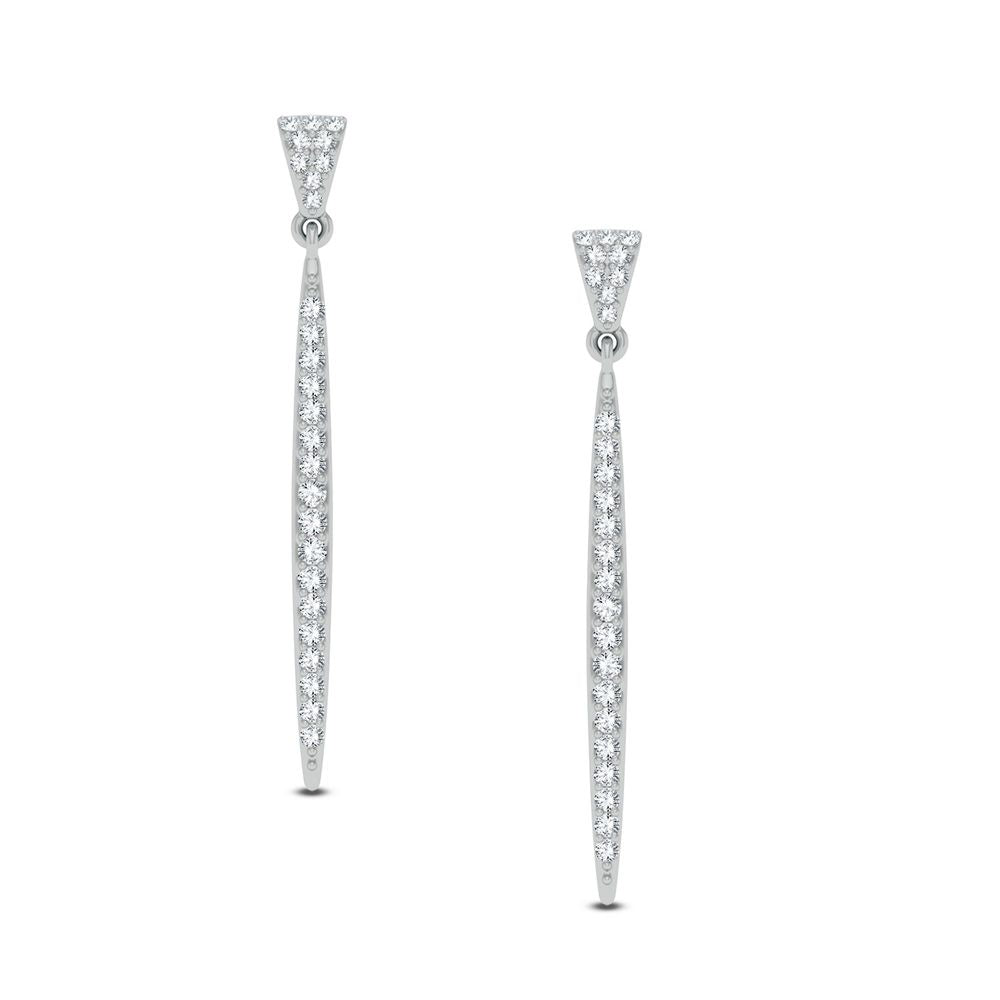 Chic 14k White Gold Lab Diamond Stud Earrings (0.25 CT)