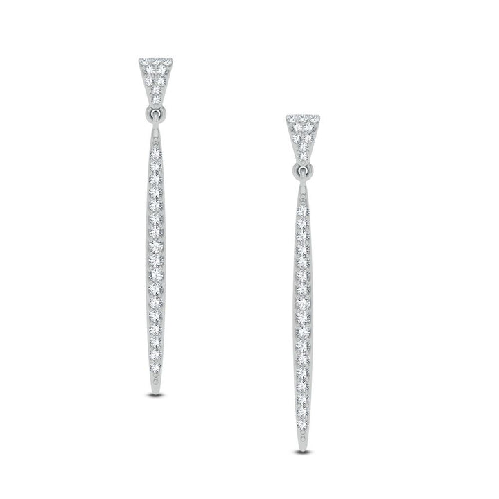 Chic 14k White Gold Lab Diamond Stud Earrings (0.25 CT)