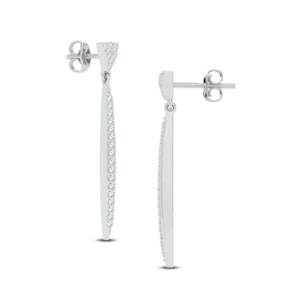 Chic 14k White Gold Lab Diamond Stud Earrings (0.25 CT)