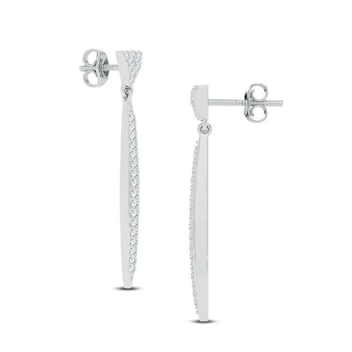 Chic 14k White Gold Lab Diamond Stud Earrings (0.25 CT)