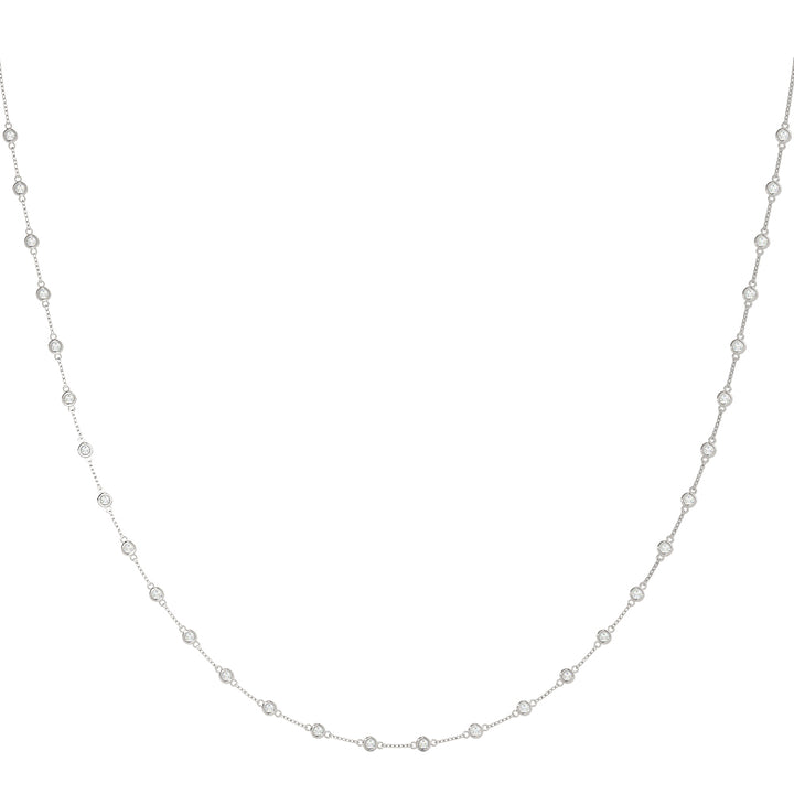 Platinum White Diamond Chain Necklace