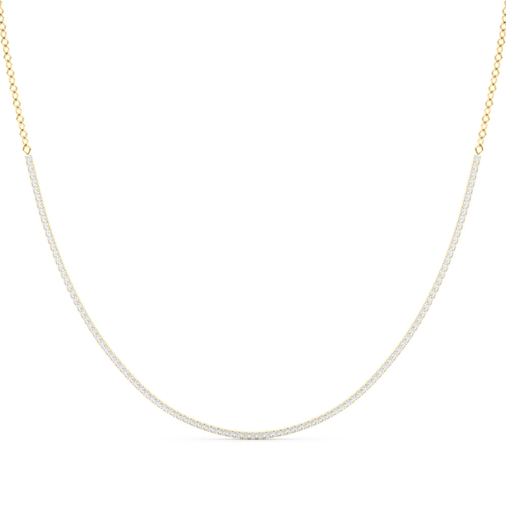 14K Yellow Gold 147 Diamond Pendant Necklace
