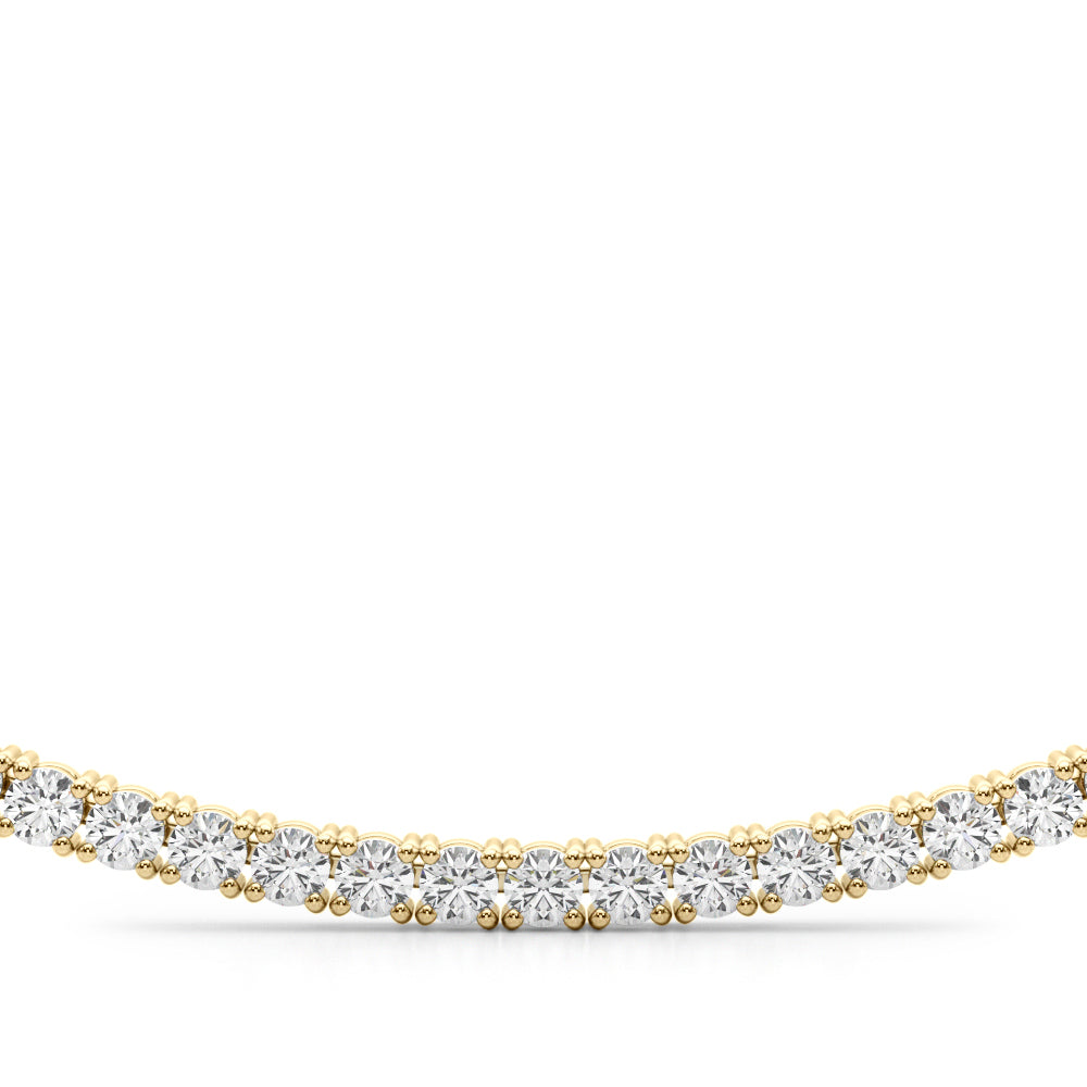 18K Yellow Gold 3.68 ct Diamond Statement Necklace