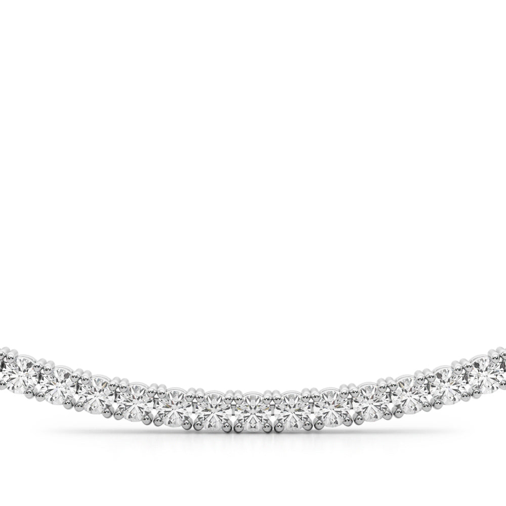 18K White Gold Multi-Diamond Pendant Necklace