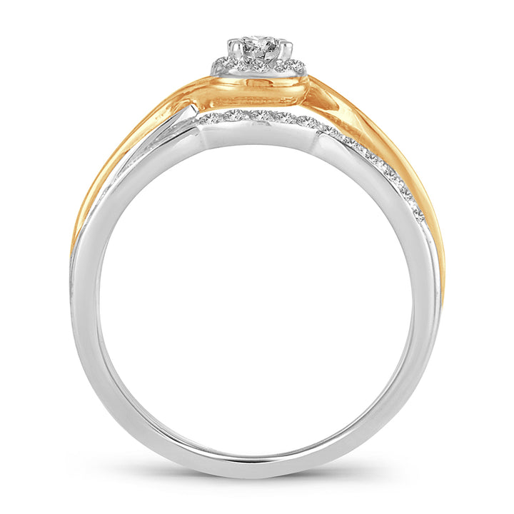 14K Yellow Gold 0.50CT Lab Diamond Womens Bridal Ring