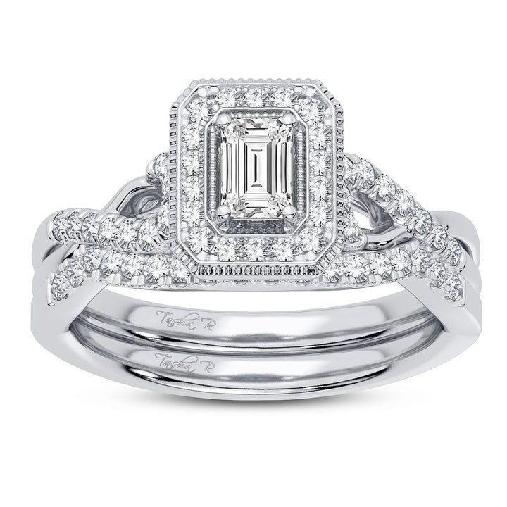 Sparkling 14k White Gold Lab Diamond Bridal Ring (0.50CT)