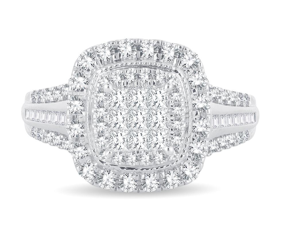 Luminous 10k White Gold 0.50ct Lab Diamond Fashion Ring
