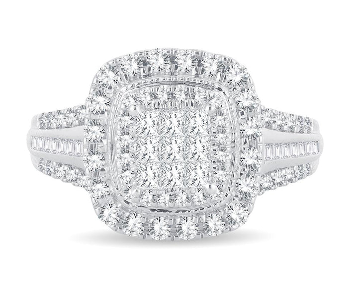 Brilliant 10k White Gold 2ct Lab Diamond Engagement Ring