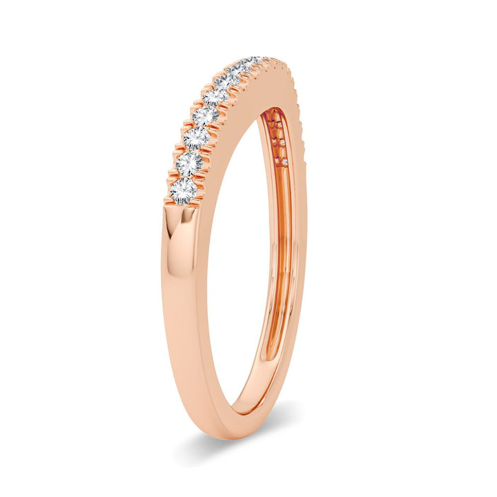 14k Rose Gold 0.17CT Lab Diamond Ring Enhancer for Women