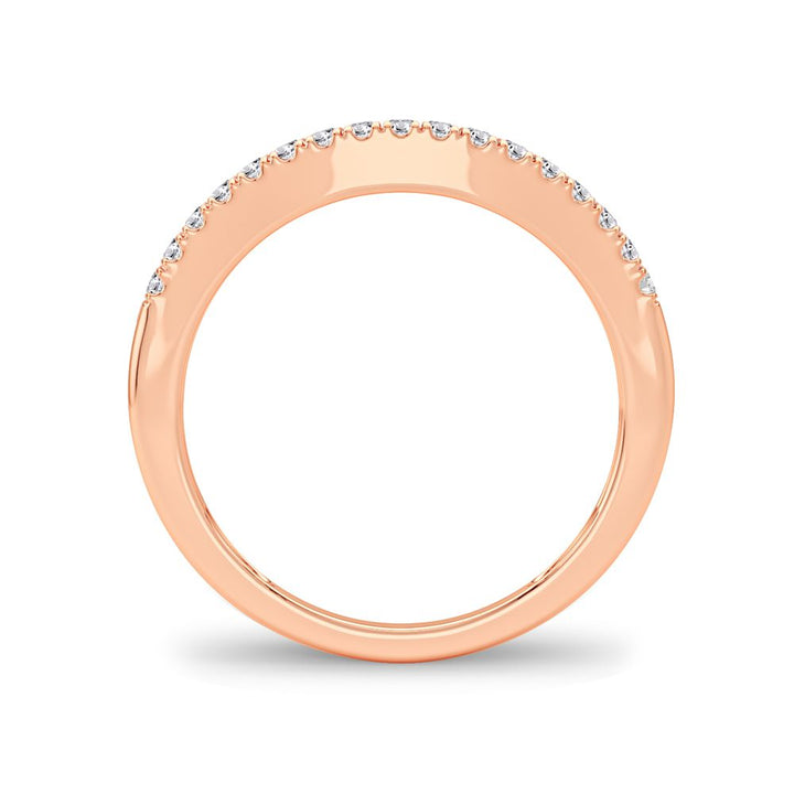 14k Rose Gold 0.17CT Lab Diamond Ring Enhancer for Women