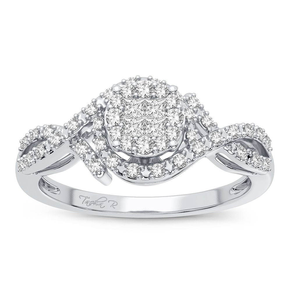 10k White Gold Lab Diamond Engagement Ring (0.25CT)