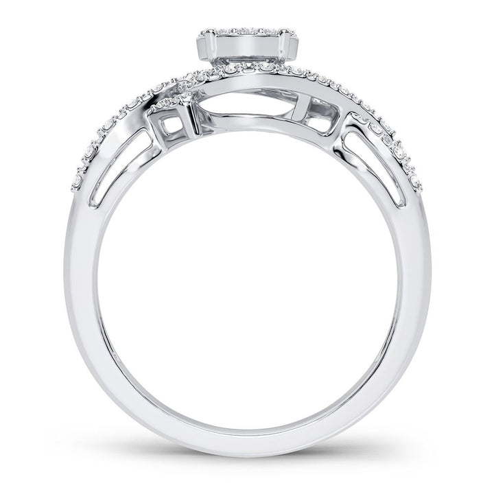 10k White Gold Lab Diamond Engagement Ring (0.25CT)