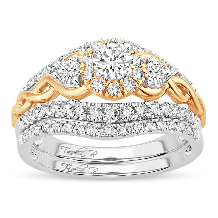 14k Yellow Gold 1.01CT Lab Diamond Womens Engagement Ring