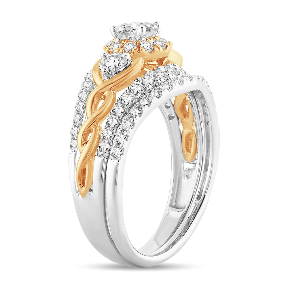 14k Yellow Gold 1.01CT Lab Diamond Womens Engagement Ring